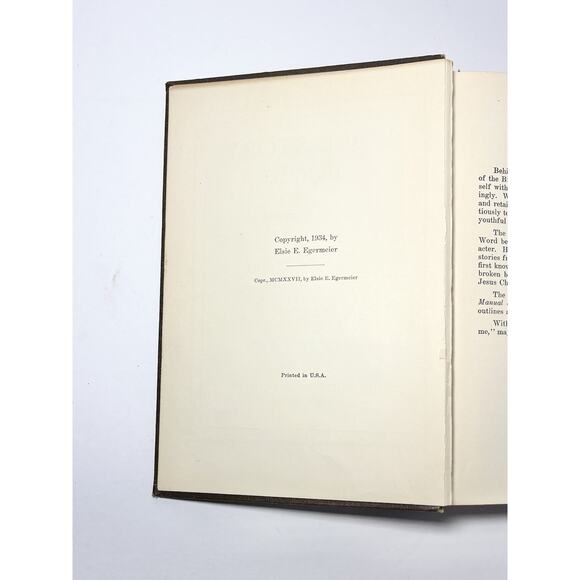1934 Elise E. Egermeier “Bible Story Book” Hardcover Illustrated - Picture 9 of 13